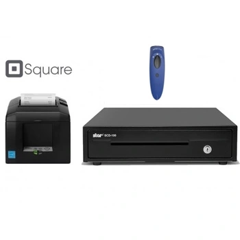 Square Bundle No.3 - Square iPad Compatible Receipt / Docket Printer + Cash Drawer + Scanner