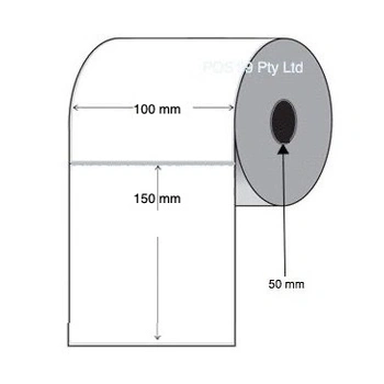 Inkjet Labels 100mm x 150mm x 50mm (Rolls of 250) Epson TMC3500 and C4010