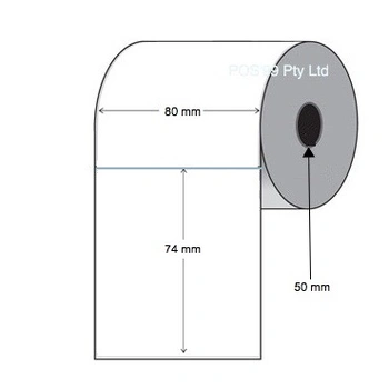Inkjet Labels 80mm x 74mm x 50mm (Epson TMC3500 and C4010)