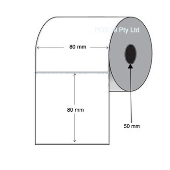 Inkjet Labels 80mm x 80mm Gloss Paper (Epson TMC3500 and C4010) (Select Quantity)