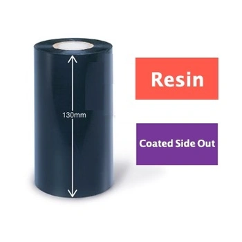 Thermal Transfer Ribbon Resin 130mm X 450m X 25mm Core 6" Printer (Box of 6)