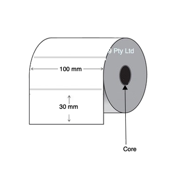 Thermal Transfer Labels 100mm x 30 Meter  (3 Rolls) Synthetic Continuous