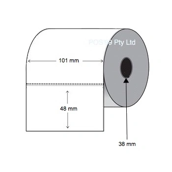 Thermal Transfer Labels 101mm x 48mm (Rolls of 1,500) Perforated