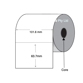 Thermal Transfer Labels 4" x 2.5" 101.6mm x 63.7mm (6 rolls of 750)