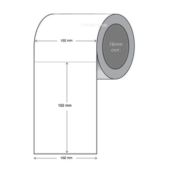 Thermal Transfer Labels 102mm x 152mm x 76mm Core (4 Rolls of 1,000)