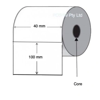 Thermal Transfer Labels 40mm x 100mm  (Rolls of 500) Paper Non Perforated