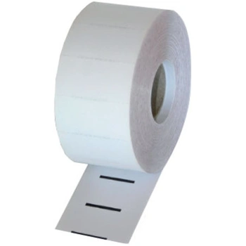 Thermal Transfer White Ticket / Data Strip 80mm x 25mm - Black Mark