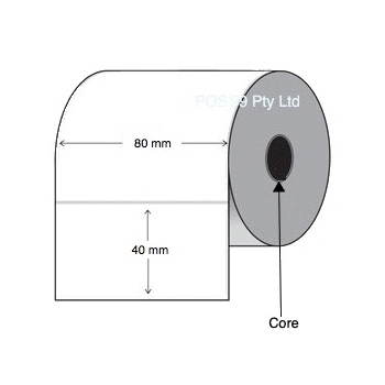 Thermal Transfer Labels 80mm x 40mm (6 rolls of 2,000)
