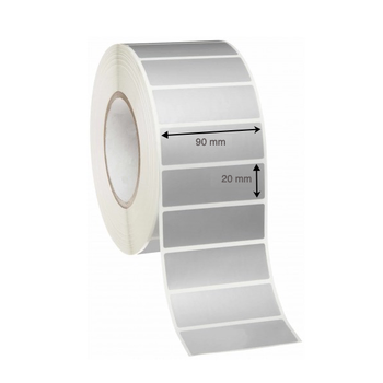 Thermal Transfer Labels 90mm x 20mm Silver Or White Mylar