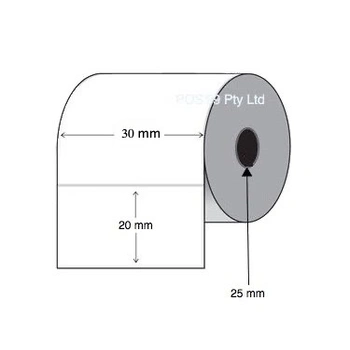Thermal Transfer Labels 30mm x 20mm x 25mm Core (4 or 10 rolls of 2,000) Permanent 