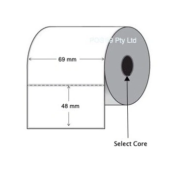Thermal Transfer Labels 69mm x 48mm Permanent Non Perforated
