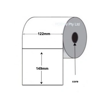 Thermal Transfer Synthetic Matt Labels 122mm x 149mm 38mm Core (Rolls of 350) 
