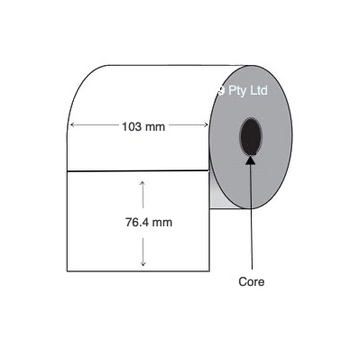 Silver Mylar Thermal Transfer Labels 103mm x 76.4mm  (Rolls of 500) Permanent