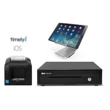 Timely iPad Bundle - Receipt Printer + Cash Drawer + iPad Stand