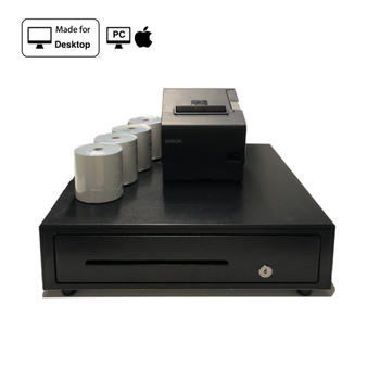 Lightspeed Retail POS (Vend) POS Bundle - Desktop PC & Mac (USB Receipt Printer, Cash Drawer, Paper)