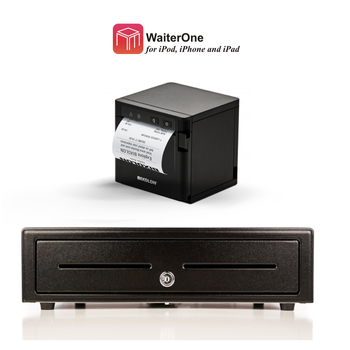 WaiterOne iPad Compatible Bundle No.2 - Bixolon Network (Or Wifi) Receipt Printer, Cash Drawer