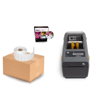 Retail Barcode Label Printer Bundle - Zebra ZD411 Printer, Label Software, Label Rolls