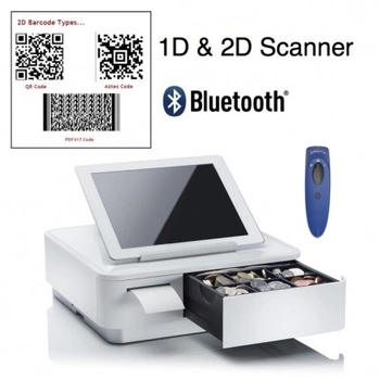 Star Micronics mPOP POP10CI Advanced All In One POS Solution (White or Black) + 2D Socket Scanner