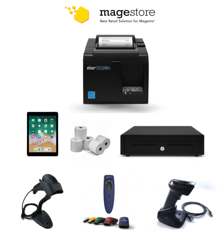 Magestore POS Compatible Receipt Printer (Optional Cash drawer, Paper, Scanner, iPad)
