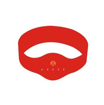 Axeze Wristband Silicon Band LF SMALL (134.2 Khz, Red, 55mm diameter)