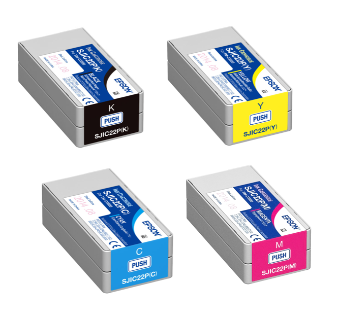 Epson TM-C3500 Inkjet Cartridge Bundle Pack YELLOW MAGENTA CYAN BLACK
