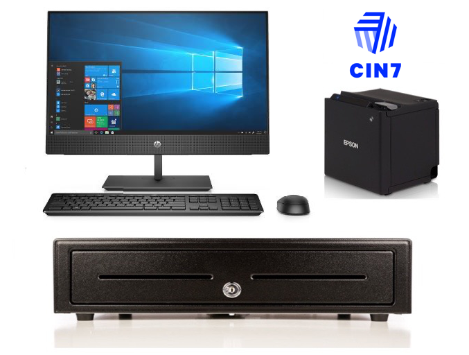 CIN7 Compatible Bundle No.5 - HP Computer, Epson Receipt Printer, Cash Drawer (Optional Scanner and Paper)