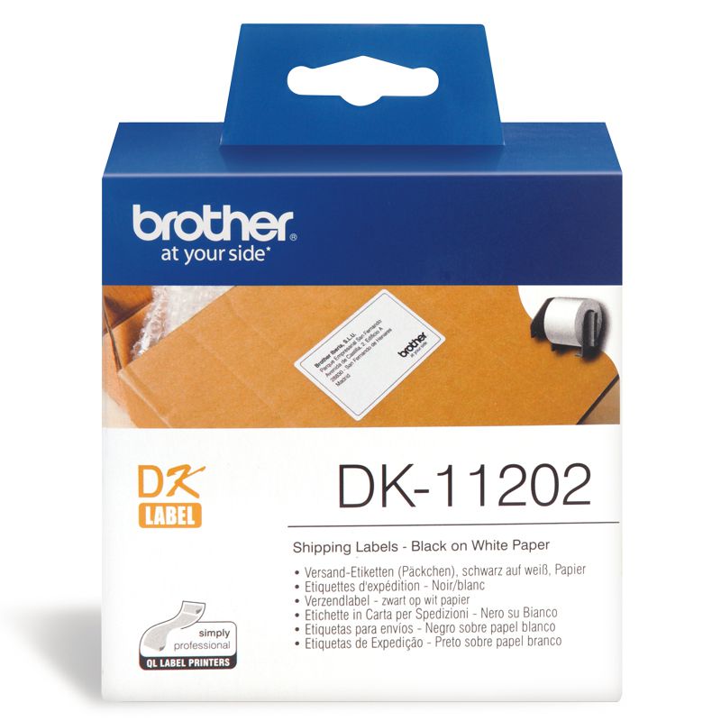 Brother DK-11202 White Shipping / Name Badge Label - 62mm x 100mm (3 Rolls of 300)