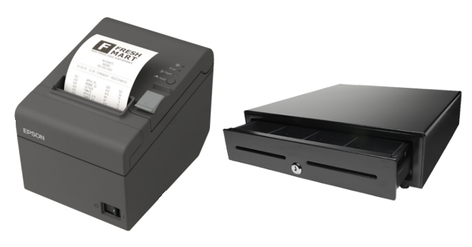 Bundle Epson TM-T20 Thermal Serial Printer + Cash Drawer (Mac + Windows Compatible)