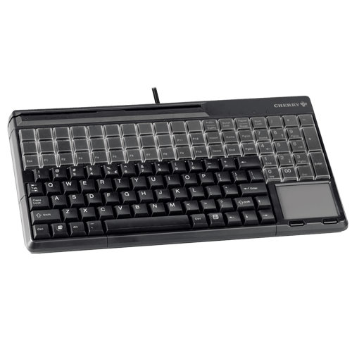Cherry SPOS 61411 QWERTY Keyboard with 3 Track MSR & Touchpad (USB, Black)
