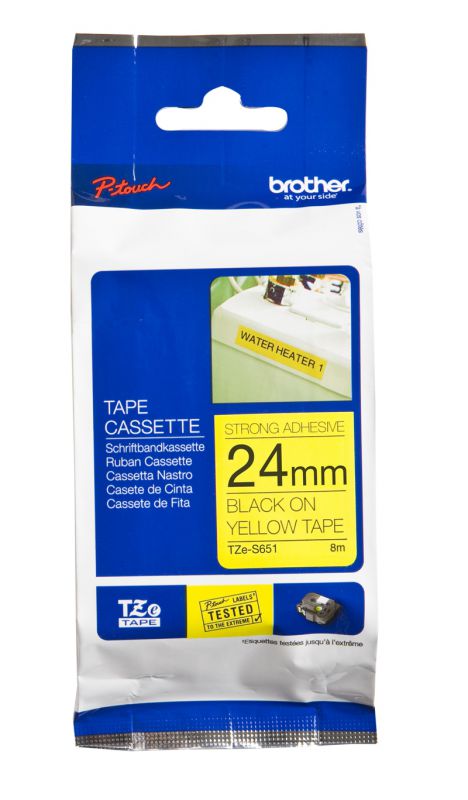 Brother TZE TAPE 36mm x 8mm Black On Yellow