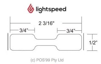 LightSpeed Retail X Jewellery Barcode Labels (55.88mm x 12.7mm) Synthetic Labels